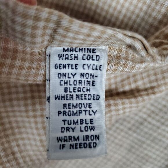 Ralph Lauren Short Sleeve Plaid Men's Size 2XLT Light Brown Button Up Shirt - Picture 9 of 10